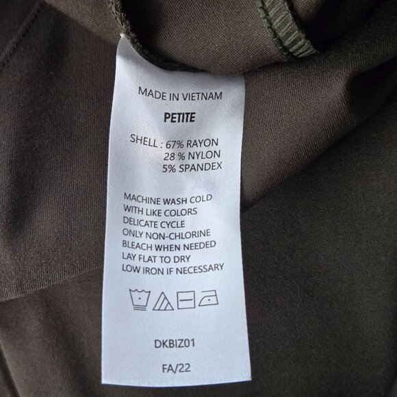 Quince Ponte Stretch Pants M Dark Green Straight Leg Minimalist Pull On Trousers - Picture 8 of 13